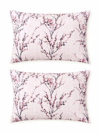 Myntra Elegant Homes Berwarna Krim Bunga 300 TC Cadar King dengan 2 Sarung Bantal