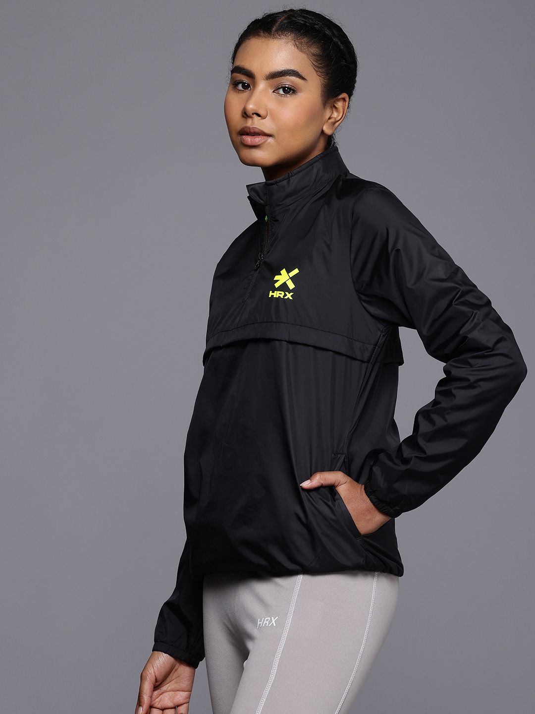 HRX by Hrithik Roshan Rapid-Dry Antimicrobial Finish Running Sporty Jacket