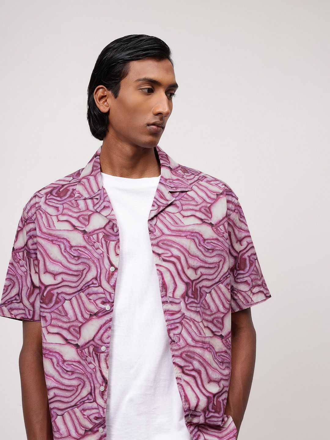 ether Comfort Fit Printed Organic Cotton Shirt
