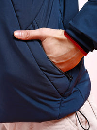 The Indian Garage Co Men Colourblock Hooded Puffer Jacket