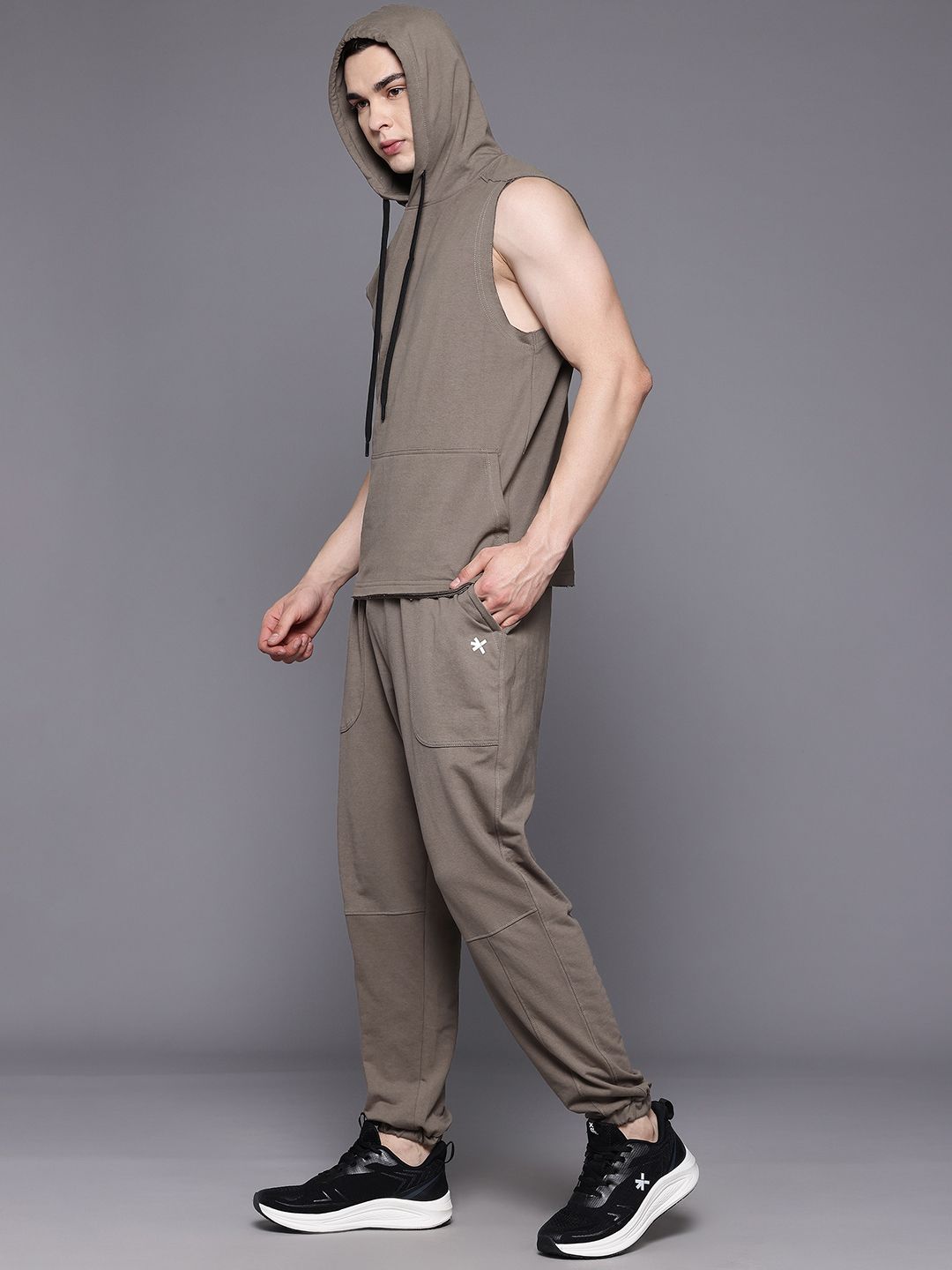 HRX by Hrithik Roshan Hooded Sleeveless Training Tracksuits