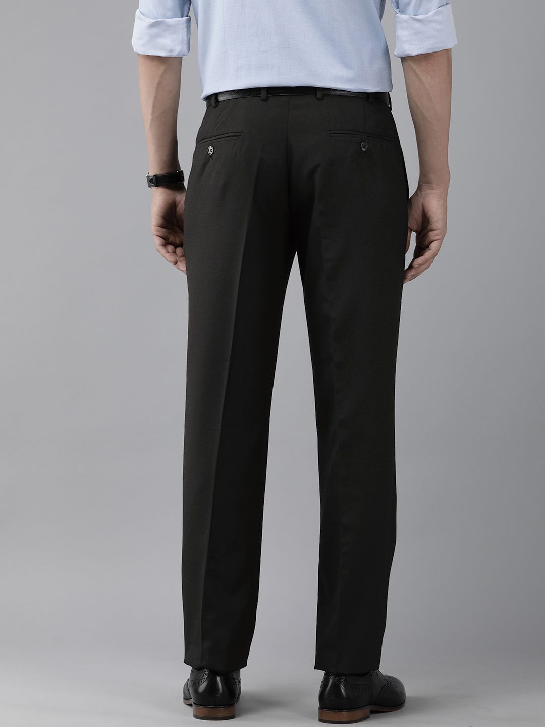 Park Avenue Men Solid Formal Trousers