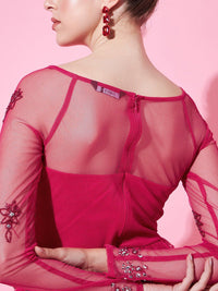 STREET 9 Embellished Net Empire Dress