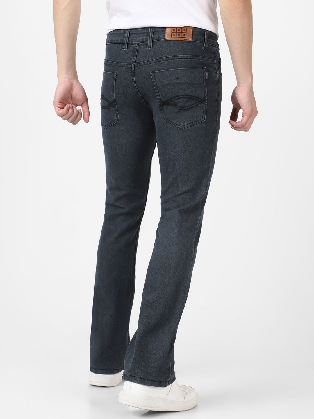 Urbano Fashion Men Mid Rise Light Fade Stretchable Bootcut Jeans