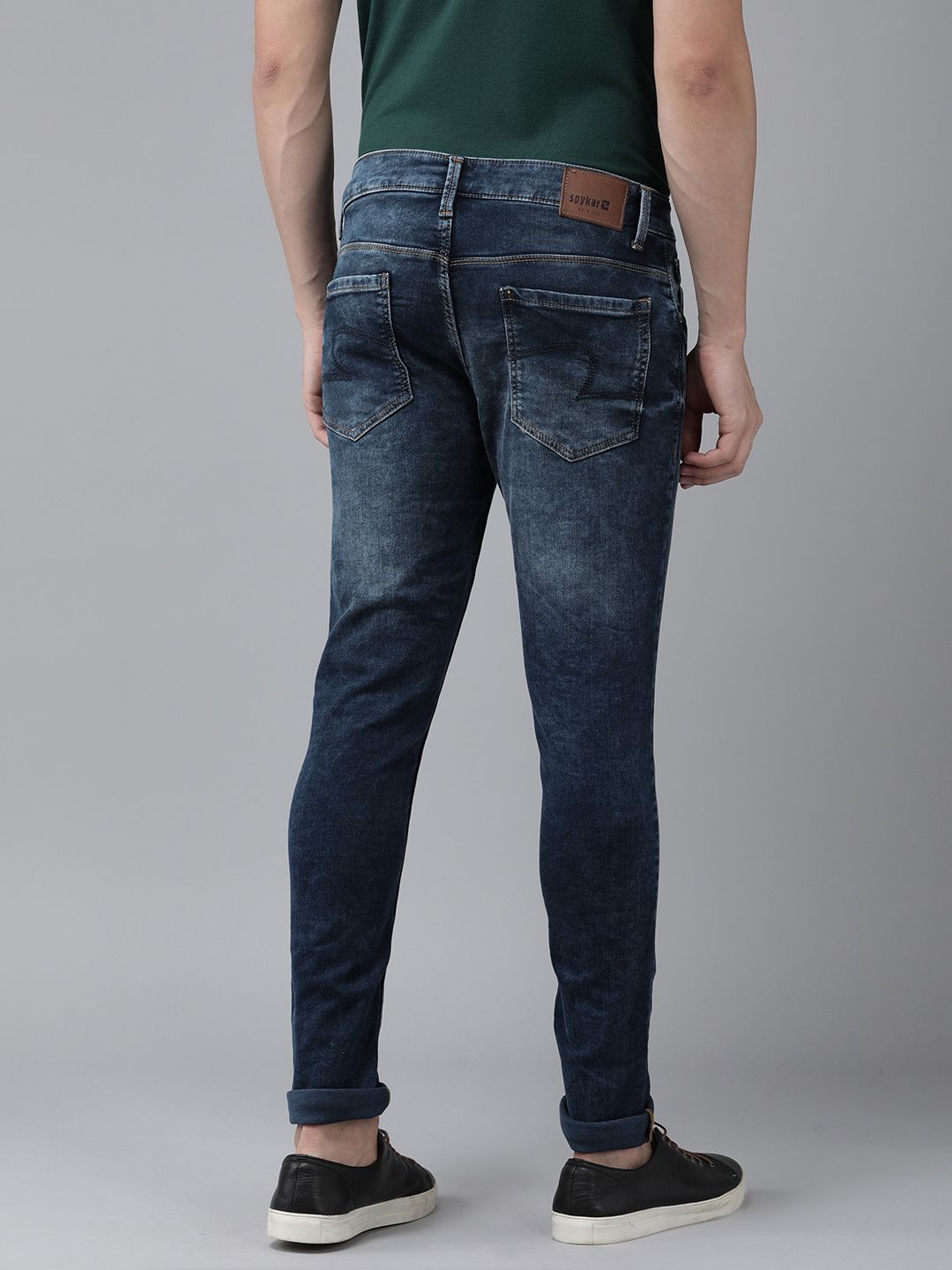 SPYKAR Men Purist Super Skinny Fit Low-Rise Heavy Fade Ankle Length Stretchable Jeans