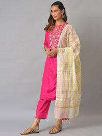 AURELIA Floral Embroidered Zari Kurta with Trousers & Dupatta