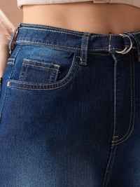 all about you Women Wide Leg High-Rise Heavy Fade Stretchable Jeans