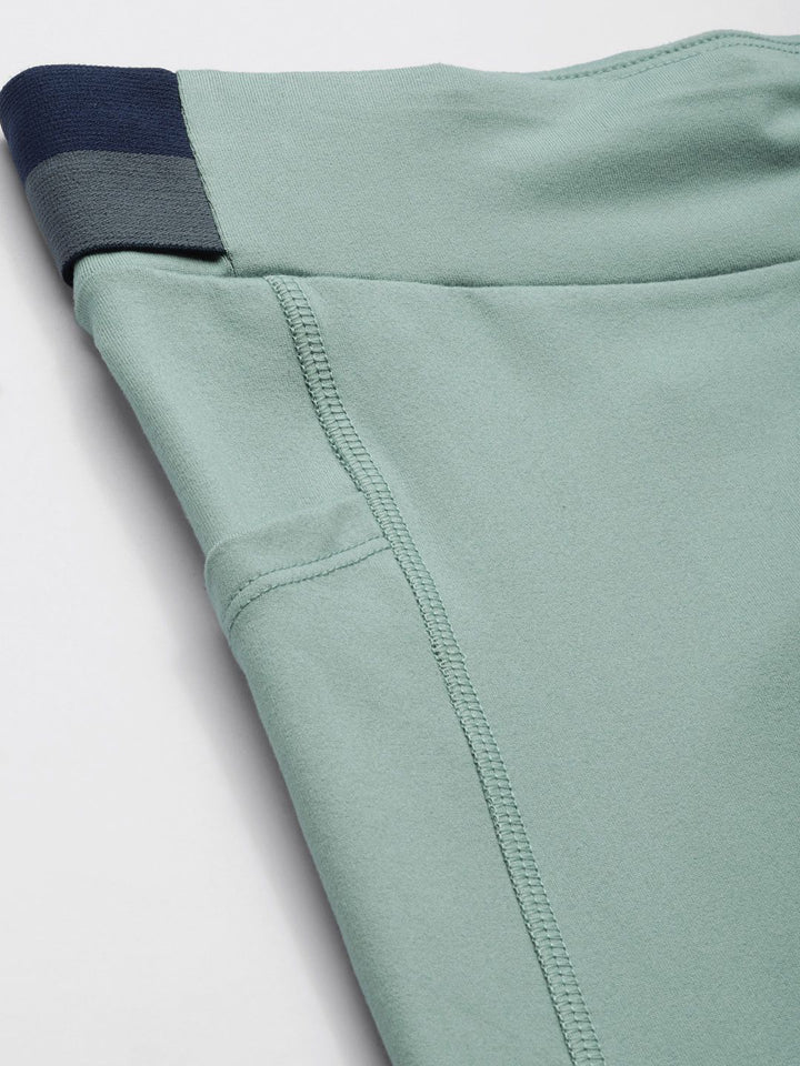 HRX by Hrithik Roshan Women Blue Solid 3/4th Training Tights