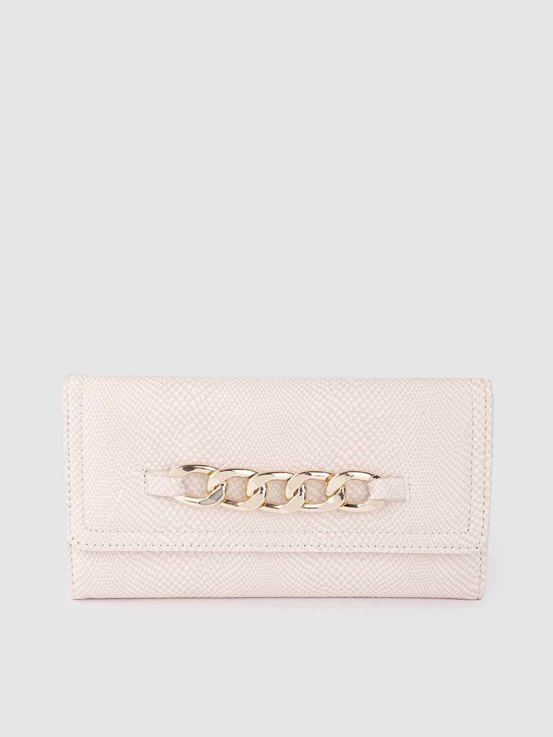 Lino Perros Women Snakeskin Textured Three Fold Wallet