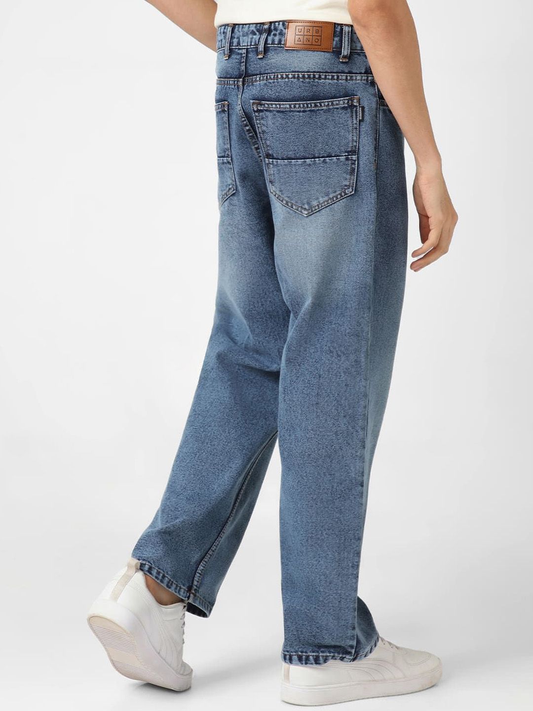 Urbano Fashion Men Non Stretchable Loose Baggy Fit Washed Jeans