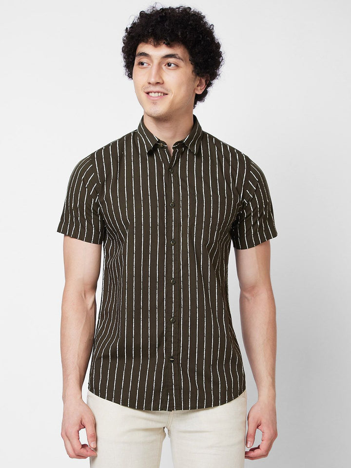 SPYKAR Vertical Stripes Cotton Casual Shirt
