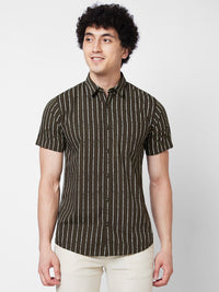SPYKAR Vertical Stripes Cotton Casual Shirt