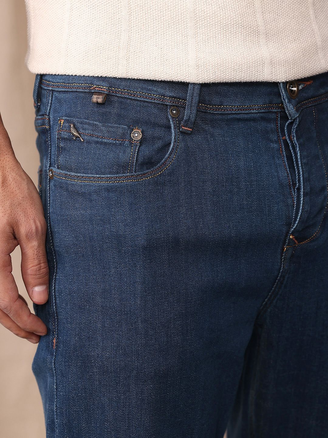 Mr Bowerbird Men Cropped Tapered Fit Stretchable Jeans