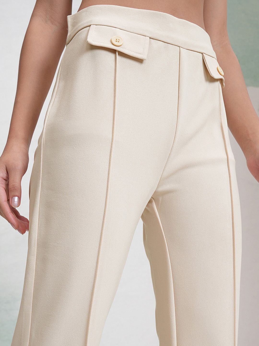 CHIC BY TOKYO TALKIES Women Solid Regular Trousers