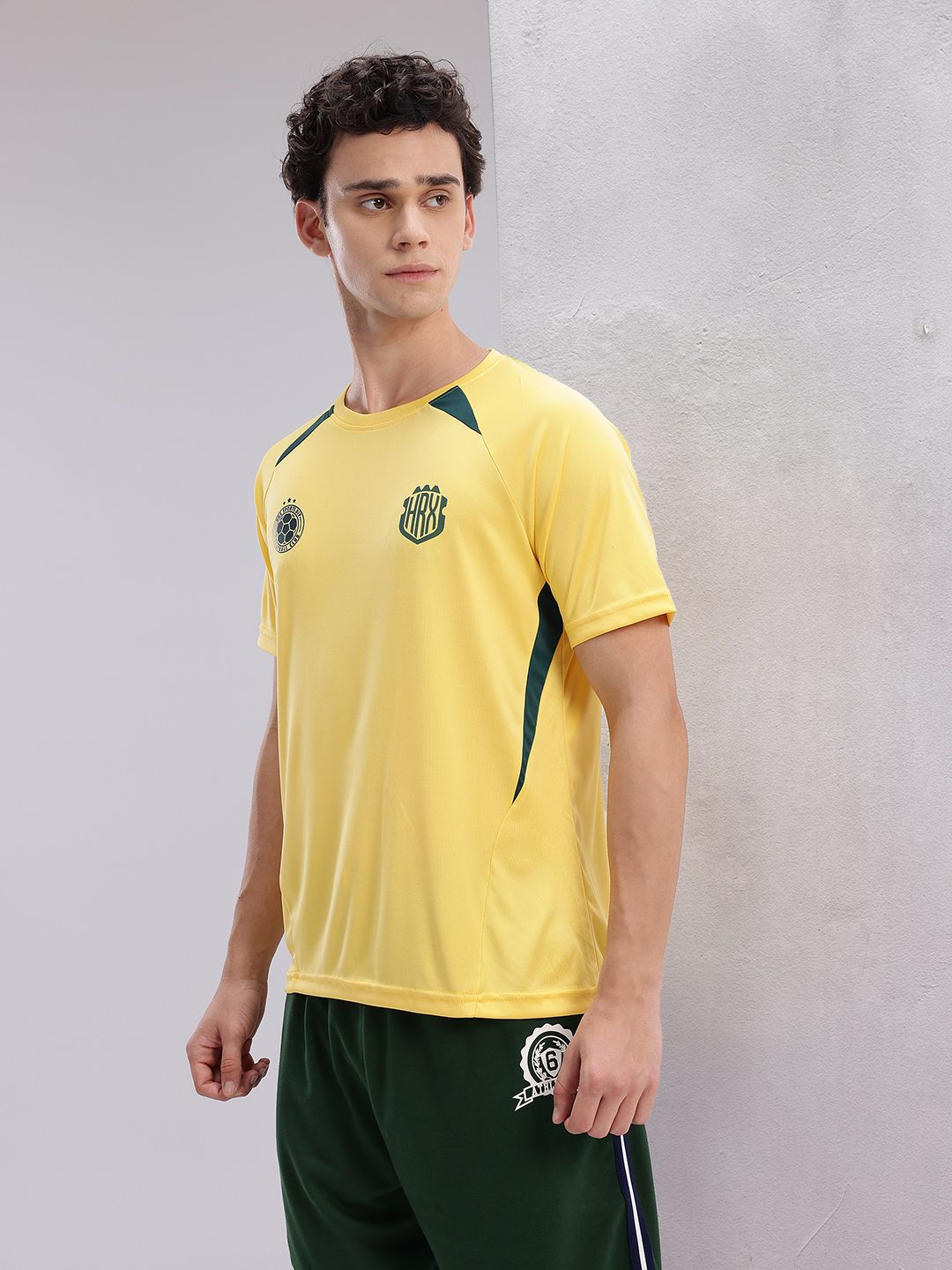 HRX by Hrithik Roshan Brand Logo Print Rapid-Dry Football T-shirt