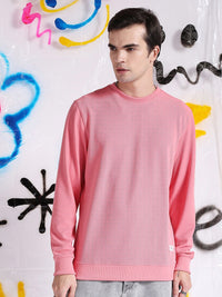 The Indian Garage Co Self Design Textured Long Sleeve Pullover Sweatshirt