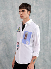 The Indian Garage Co Slim Fit Graphic Printed Cotton Shirt