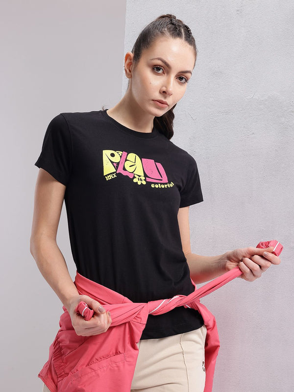 HRX by Hrithik Roshan Typography Printed T-shirt