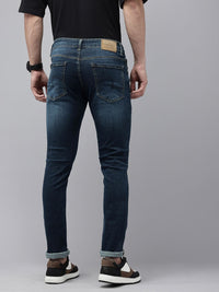 SPYKAR Men Skinny Slim Fit Low-Rise Heavy Fade Stretchable Jeans