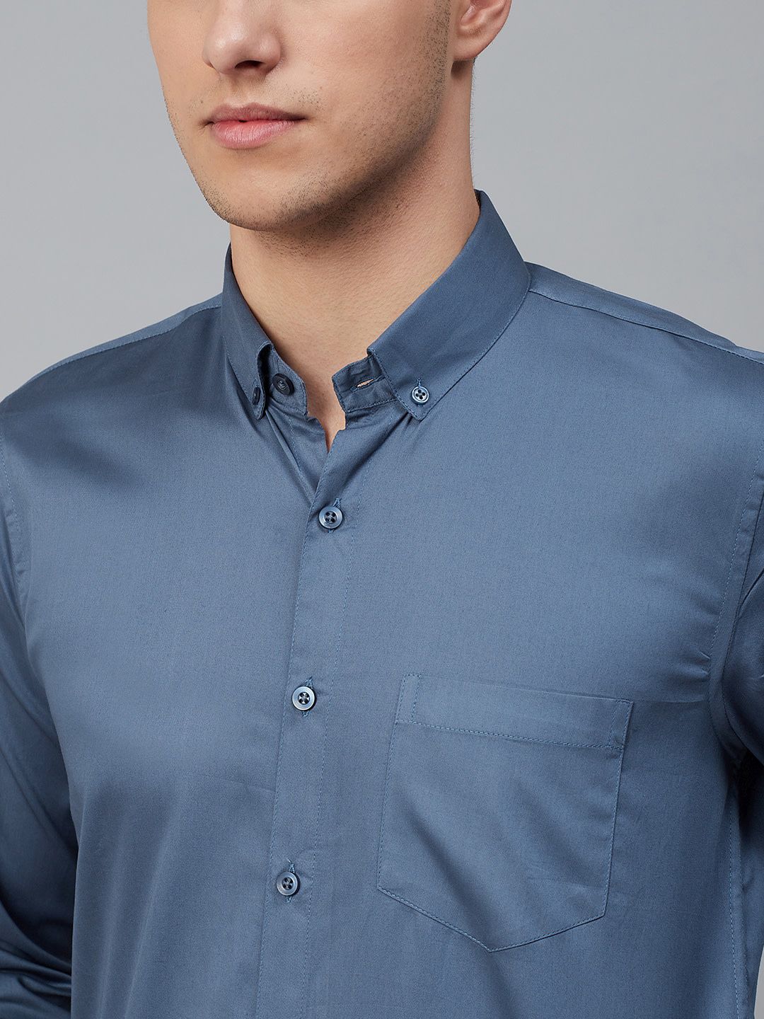 DENNISON Men Blue Comfort Formal Shirt