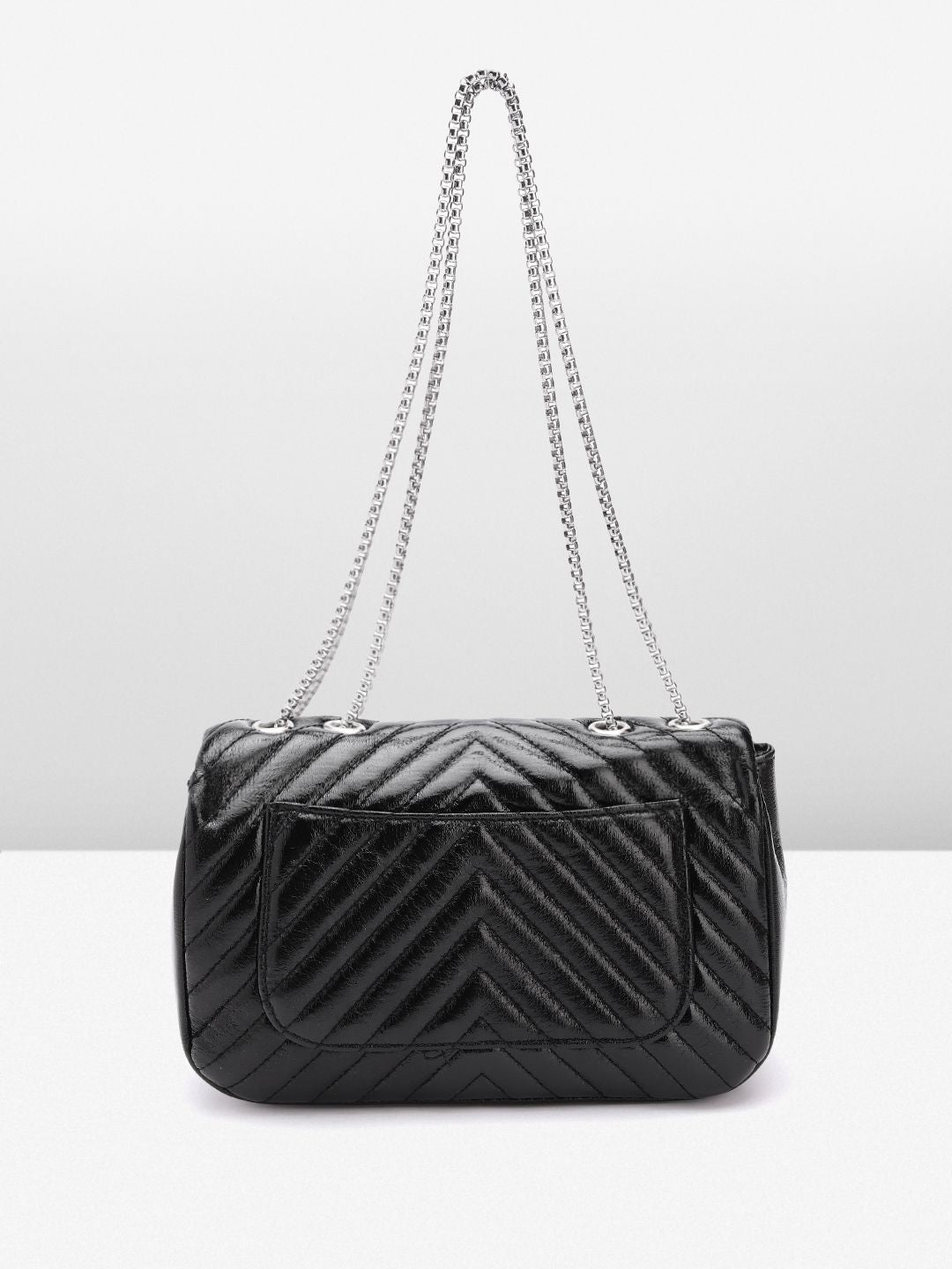 Lino Perros Structured Shoulder Bag with Quilted Detail