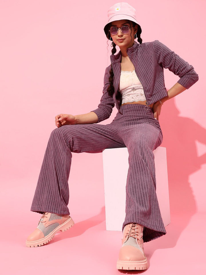 STREET 9 Women Purple Flared Trousers