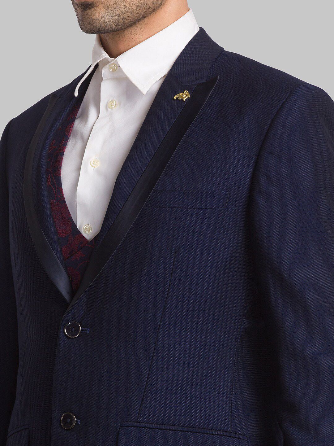 Raymond Men Single-Breasted Three-Piece Formal Suit