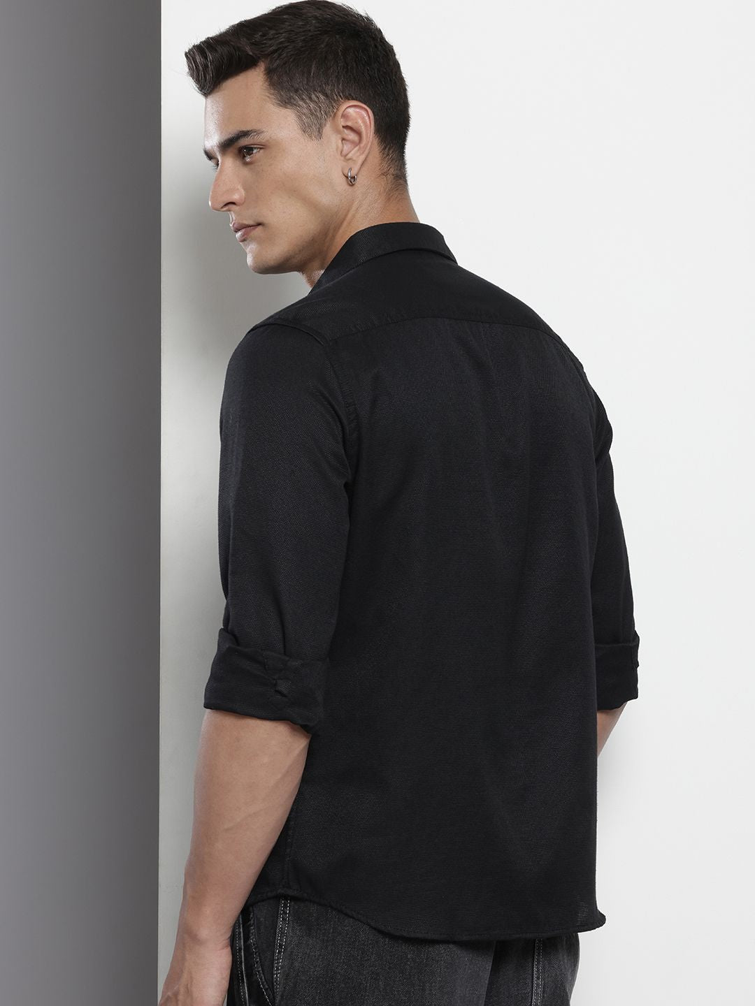 The Indian Garage Co Pure Cotton Floral Embroidered Casual Shirt