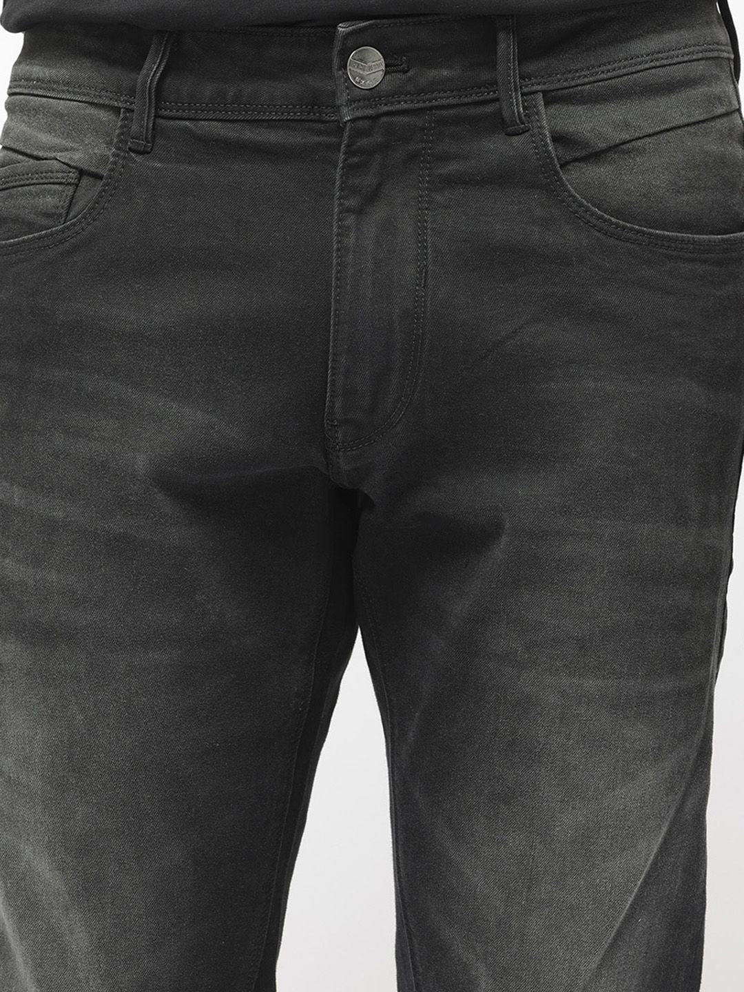 RARE RABBIT Men Hawkins Mid-Rise Slim Fit Stretchable Cotton Jeans