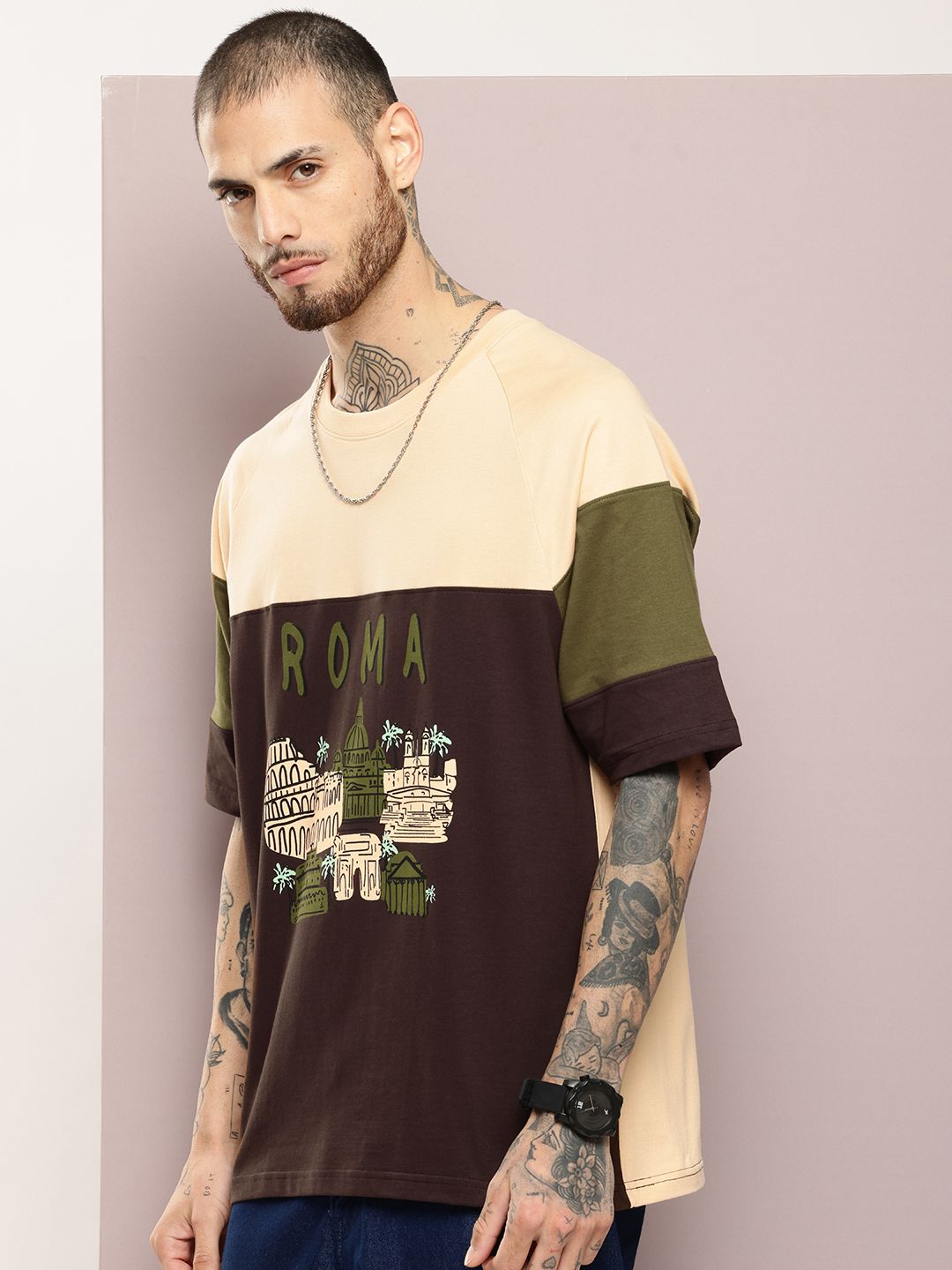 DILLINGER Men Graphic Printed Oversized T-shirt