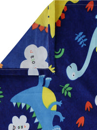 Klotthe Kids Blue Print 300 TC Cotton Blend double King Bed Sheet dengan 2 penutup bantal