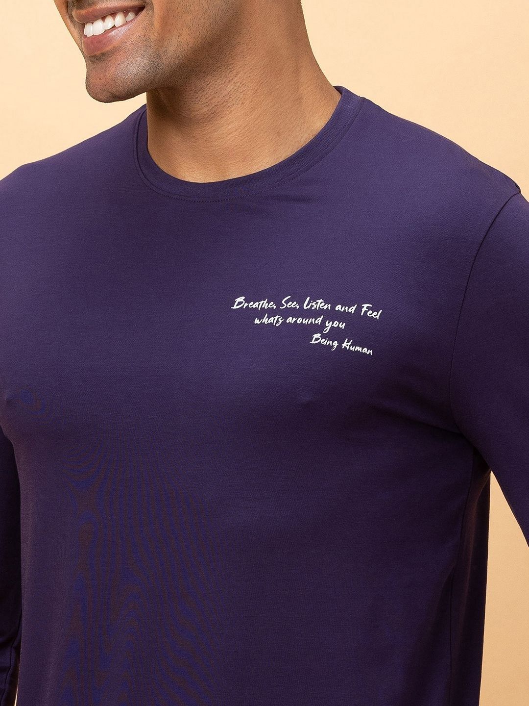 Being Human Men Typography T-shirt