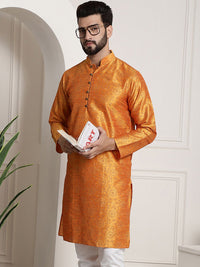 SOJANYA Floral Printed Mandarin Collar Lengan panjang Kurta Lurus