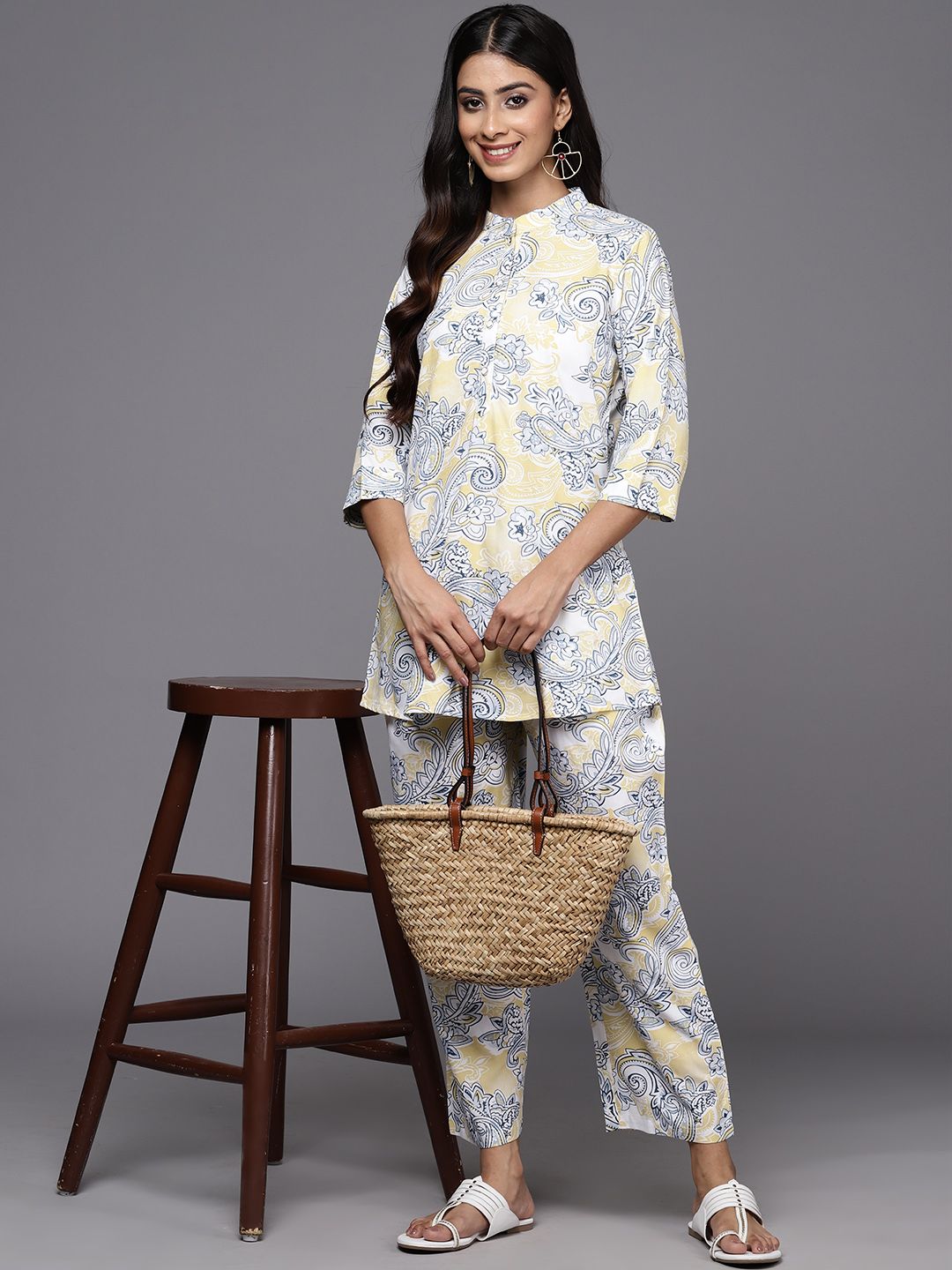 Libas Printed Ethnic Tunic with Trousers