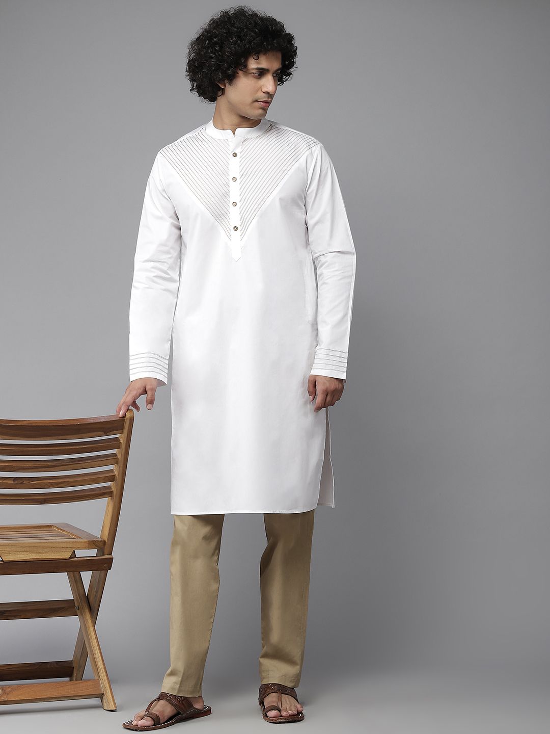 See Designs Men Khaki Solid Cotton Pyjamas