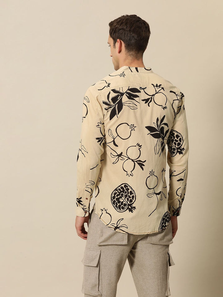 Mr Bowerbird Pure Cotton Tailored Fit Hand Block Printed Casual Shirt