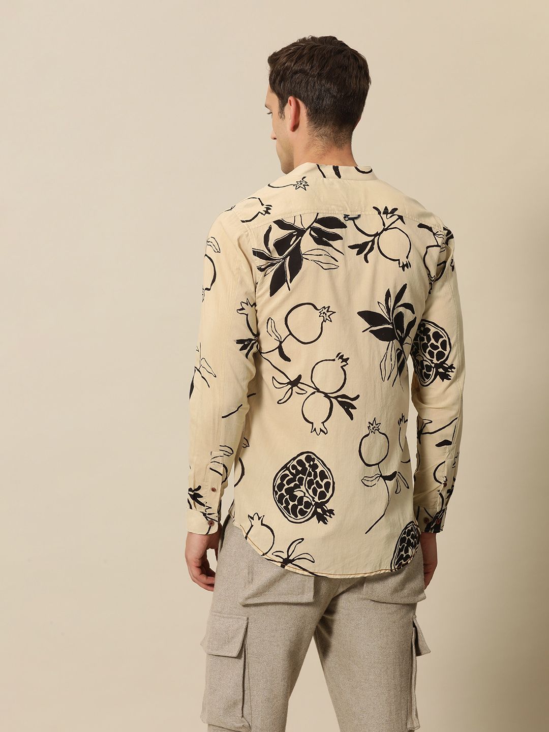 Mr Bowerbird Pure Cotton Tailored Fit Hand Block Printed Casual Shirt
