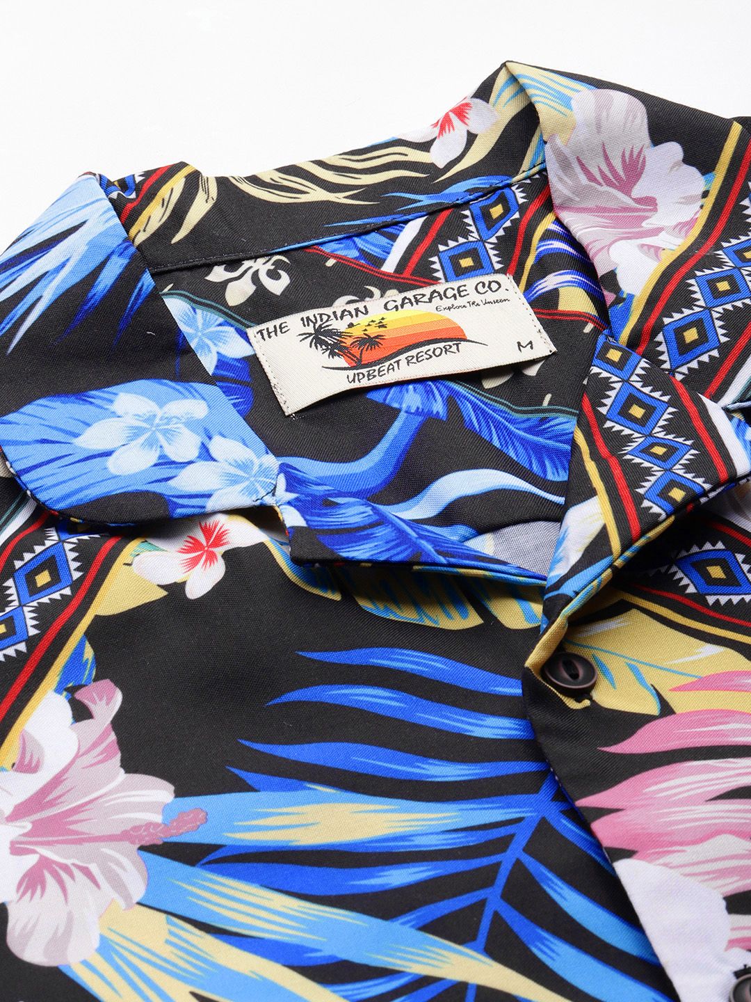 The Indian Garage Co Men Tropical Printed Short with Shirt