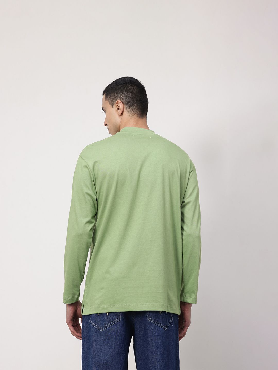 ether Zen Cotton Printed Drop-Shoulder Sleeves Relaxed Fit T-shirt