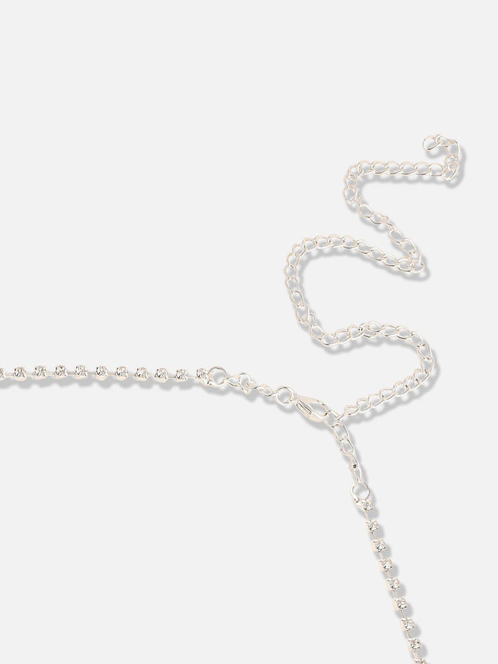 SOHI Silver-Plated Stone-Studded Jewellery Set