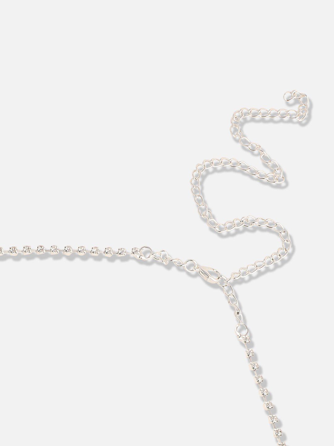 SOHI Silver-Plated Stone-Studded Jewellery Set