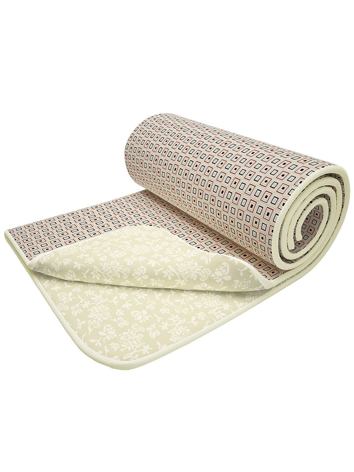 Story@home Beige & Grey Floral AC Room 150 GSM Double Bed Dohar