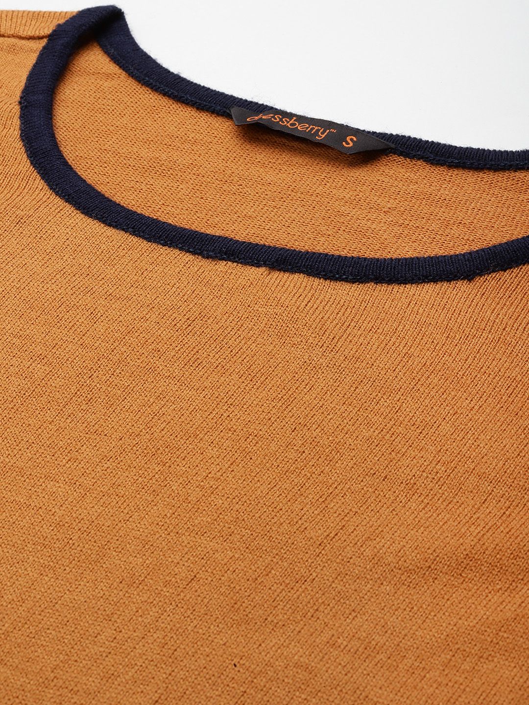 DressBerry Solid Acrylic Cropped Pullover
