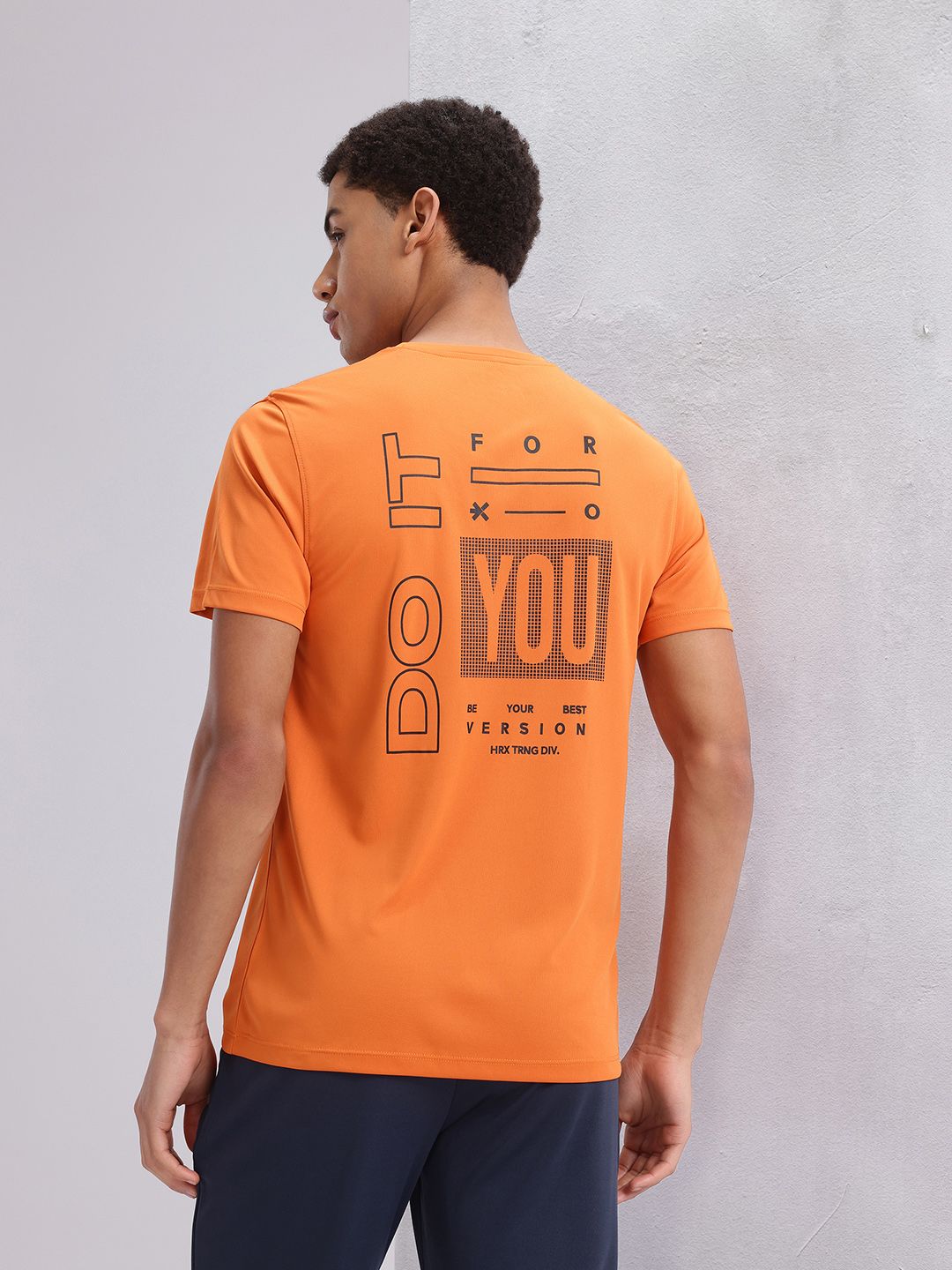 HRX by Hrithik Roshan Men Printed Rapid-Dry Training T-shirt