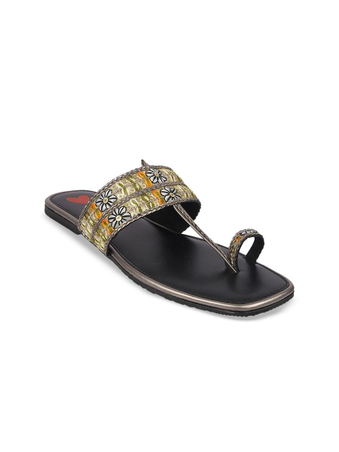 Metro Women Embellished One Toe Flats