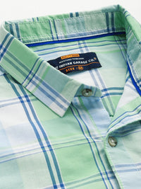 The Indian Garage Co Men Slim Fit Tartan Checked Casual Shirt