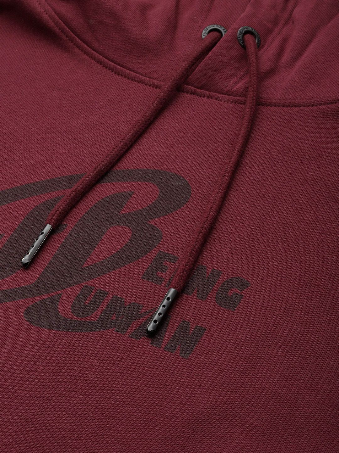 Being Human Pure Cotton Brad Logo Printed Hooded Sweatshirt