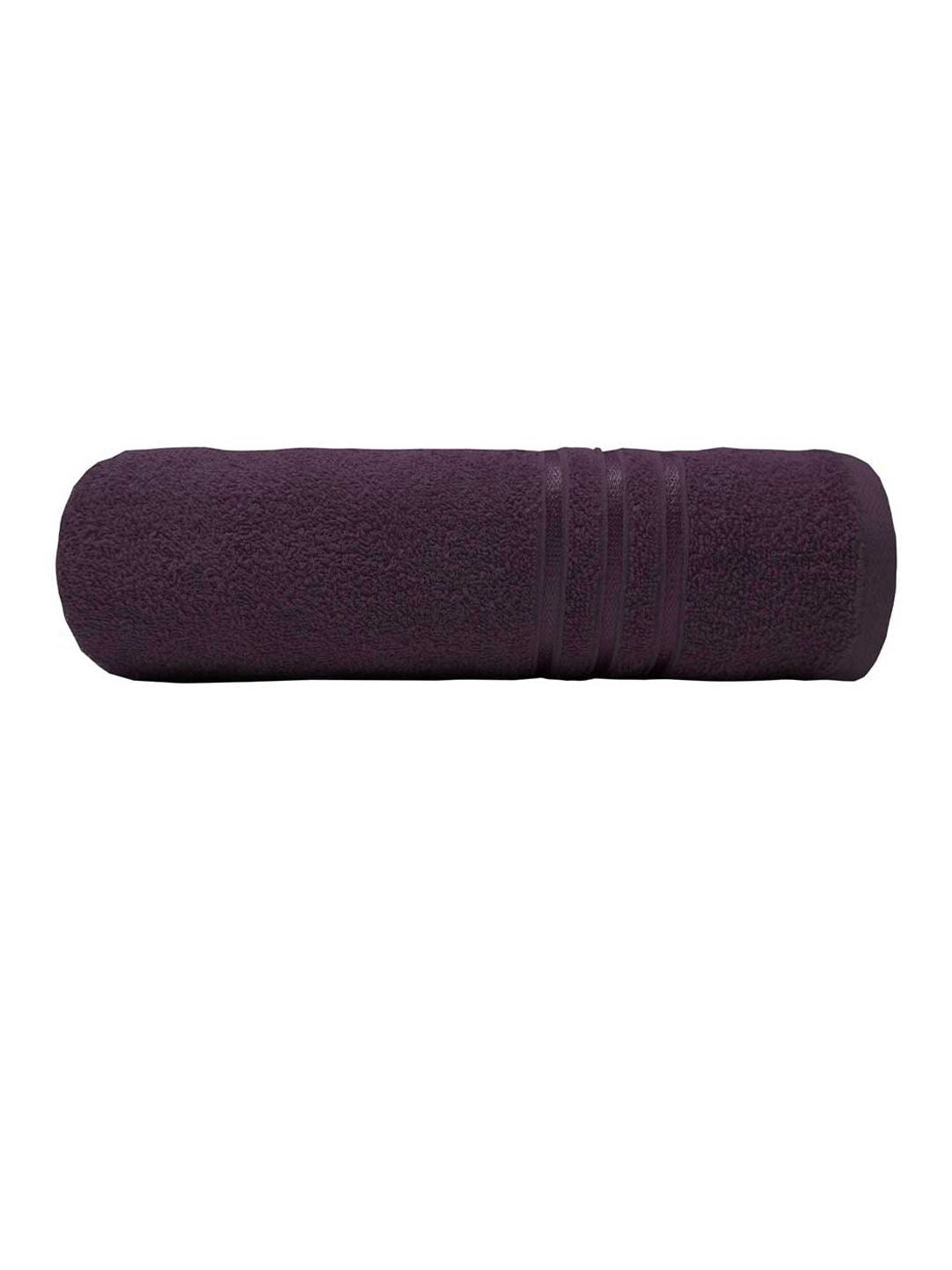 MYTRIDENT Purple 400 GSM Pure Cotton Bath Towel