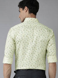Park Avenue Men Super Slim Fit Floral Opaque Printed Pure Cotton Formal Shirt With Pocket