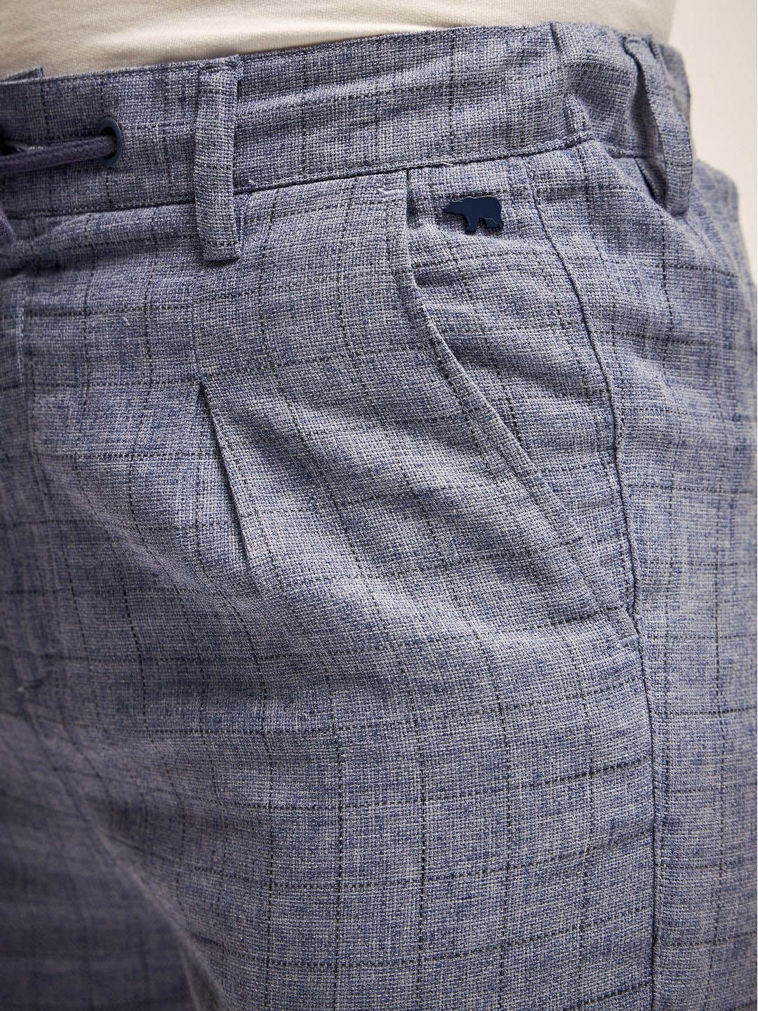 THE BEAR HOUSE Men Checked Regular Fit Trousers